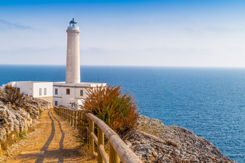 La fusione del mare Adriatico e Ionio nel Capo d’Otranto (Punta Palascia)